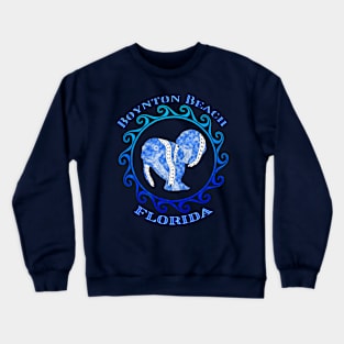 Boynton Beach Florida Vacation Tribal Manatees Crewneck Sweatshirt